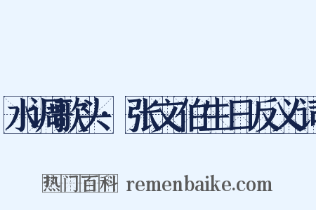 水调歌头·张文伯生日反义词是什么意思的图片